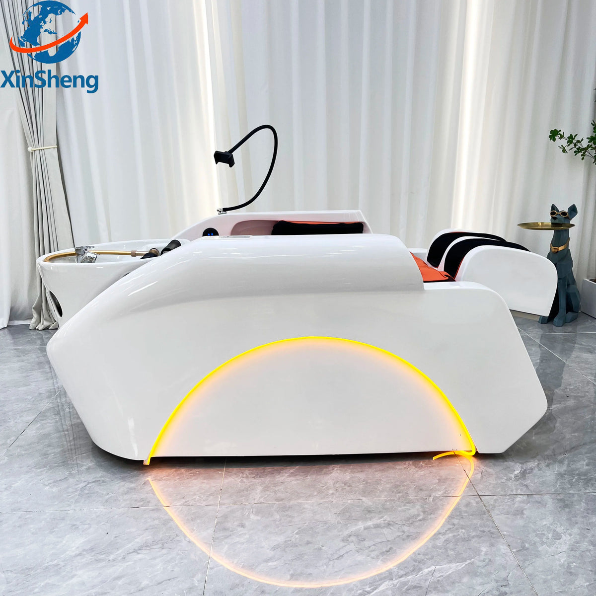 Waschbeckenstuhl, elektrisch intelligente Spa-Massageliege, Waschsessel