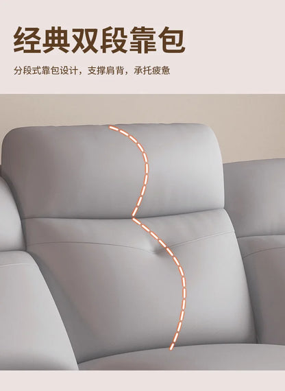 Komfortabler elektrischer Relaxsofa-Schnittsofa aus Leder, echtes einziehbares kombiniertes Schlafsofa, umwandelbares Divano Letto Möbel