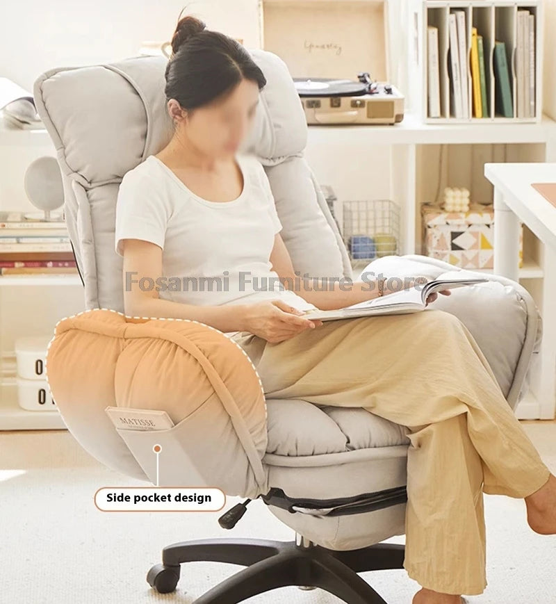 Komfortabler weicher Bürostuhl mit verstellbaren Armlehnen Ergonomischer Home-Office-Stuhl mit breiter Sitzfläche High-Back Gaming-Sessel