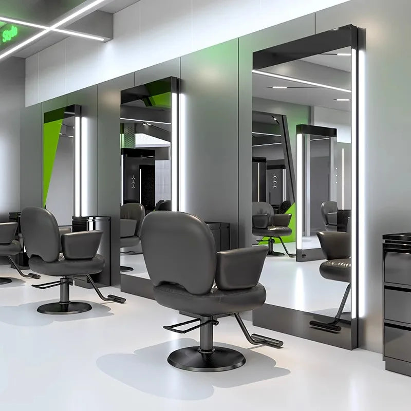 Barber shop mirror hair salon special hair salon mirror table single and double sided perm and dyeing trendy  with lamp floor