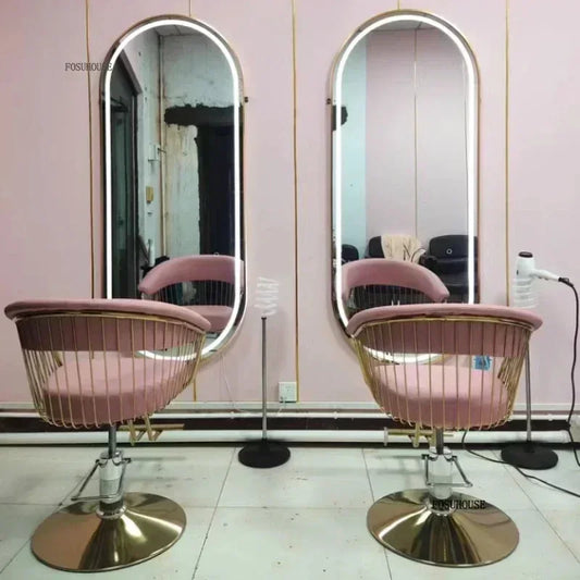 Nordic Salonmöbel Friseurstühle Friseursalon Professioneller Friseurstuhl Hebebarer Drehstuhl Schönheitssalon Friseurstuhl