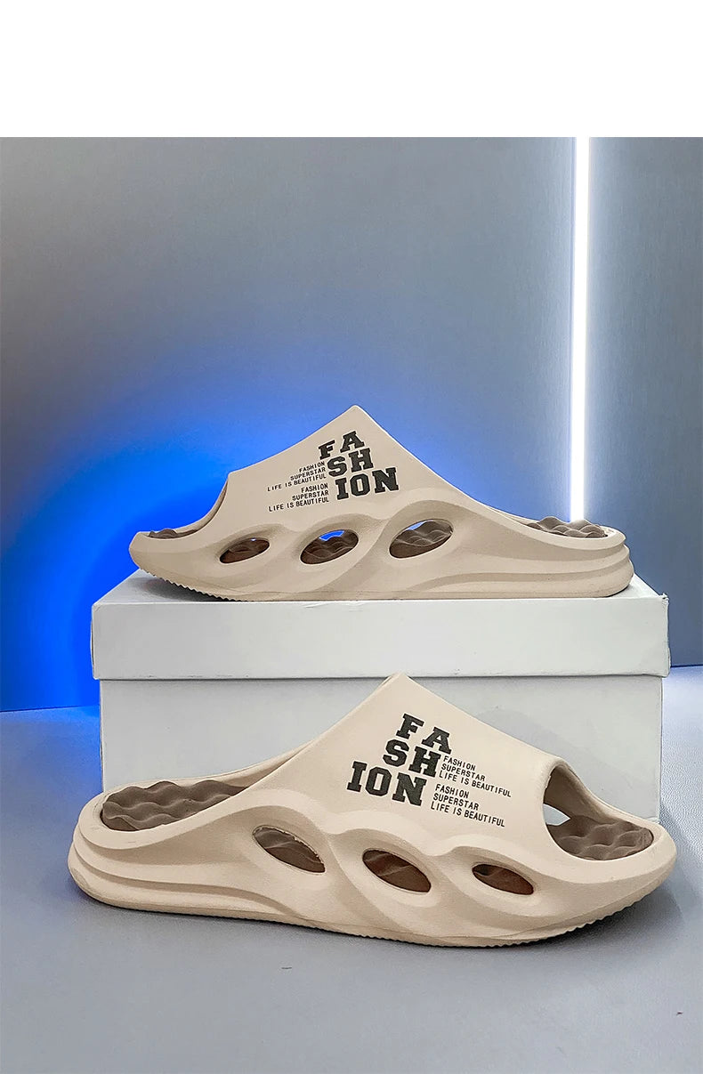 Herren-Mode-Massage-Slipper, Indoor/Outdoor-Sandalen, Strand-Flip-Flops, dicke Sohle, Herren-Slides, Sommer-rutschfeste Herren-Dusch-Slipper