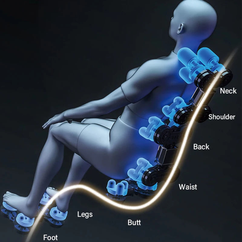 Fauteuil de massage électrique à rouleaux 3D à gravité zéro pour le corps entier
