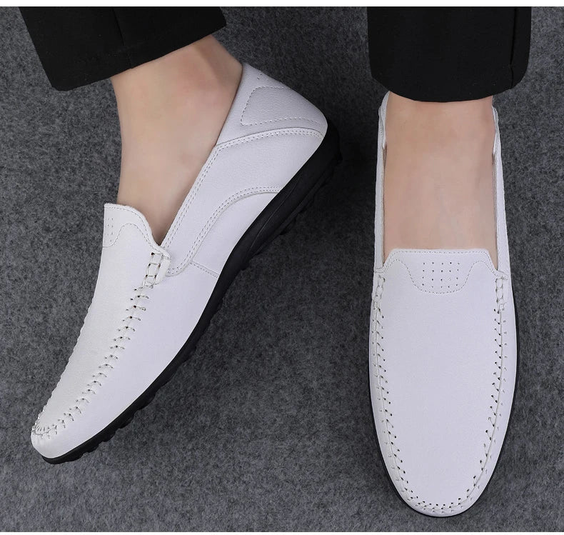 Men’s Casual Leather Shoes – Soft Sole, Comfortable, and Stylish for All Seasons