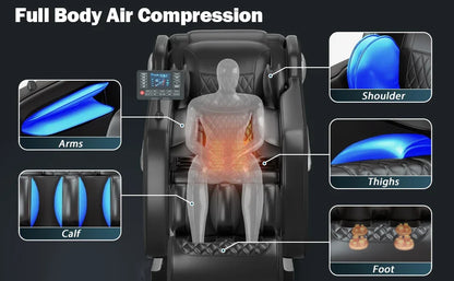 2025 7ft Professioneller Ganzkörper-Elektromassagesessel 400Lbs Kapazität 4D Massage Schwerelosigkeit Multifunktions-Heimmöbel