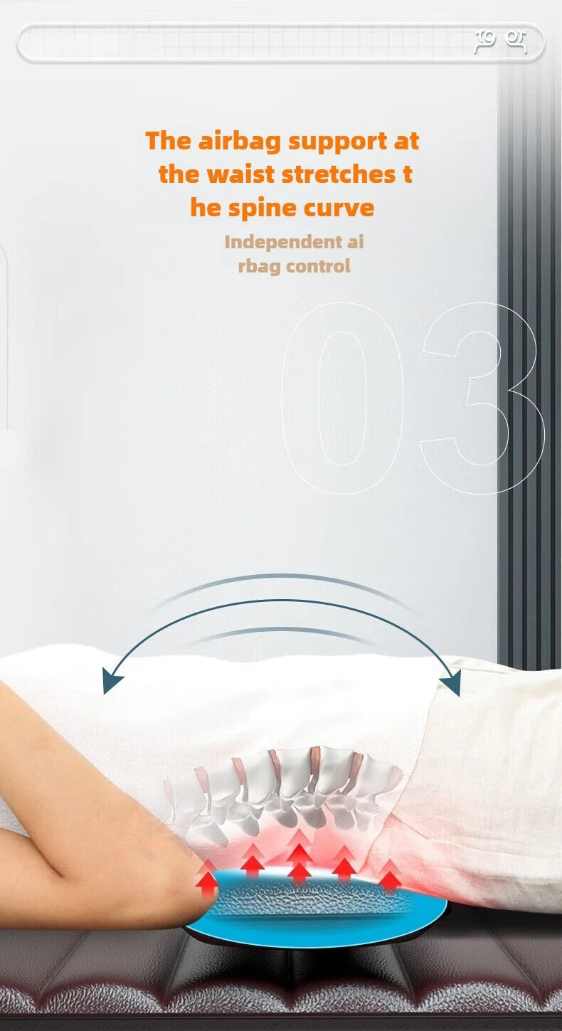 Elektrische Ganzkörpermassage-Matratze mit Heizung, Handsteuerung, Schulter-Nacken-Taillen-Airbag-Rücken-Knet-Vibrations-Massagekissen