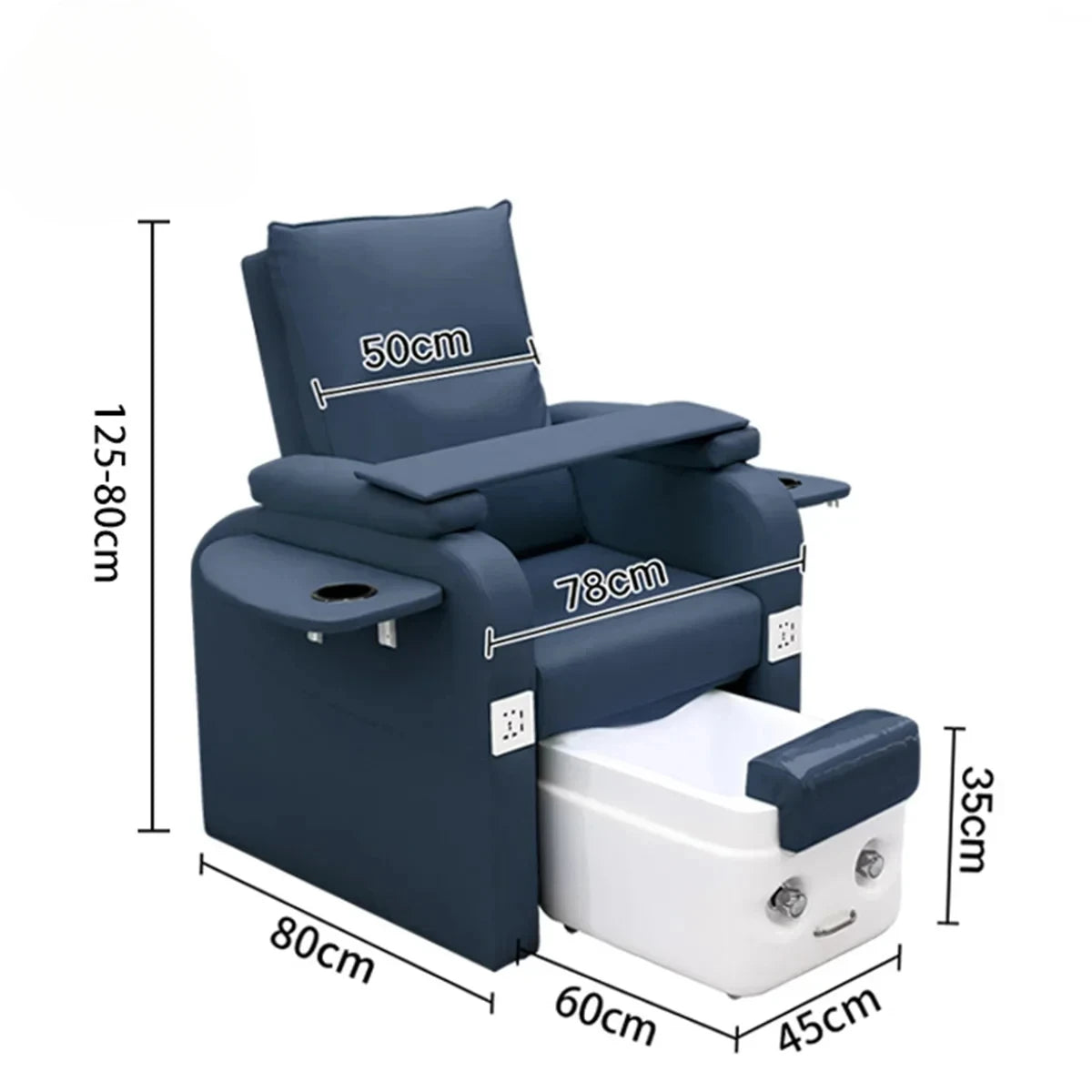 Fußbad-Nagelstuhl Pediküre-Stühle Salon SPA Fußmassage Maniküre Möbel Sofa Material mit elektrischer Rückenlehne