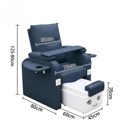 Fußbad-Nagelstuhl Pediküre-Stühle Salon SPA Fußmassage Maniküre Möbel Sofa Material mit elektrischer Rückenlehne