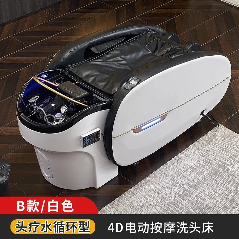 LMM Elektrisches Massage-Shampoo-Bett Schönheitssalon Spezielles Friseursalon Smart Head Therapy Wasserzirkulationsbett