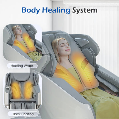 New Update GR8686 Massage Chairs with AI Voice, App Control SL Track Zero Gravity Full Body Massage Recliner Gray