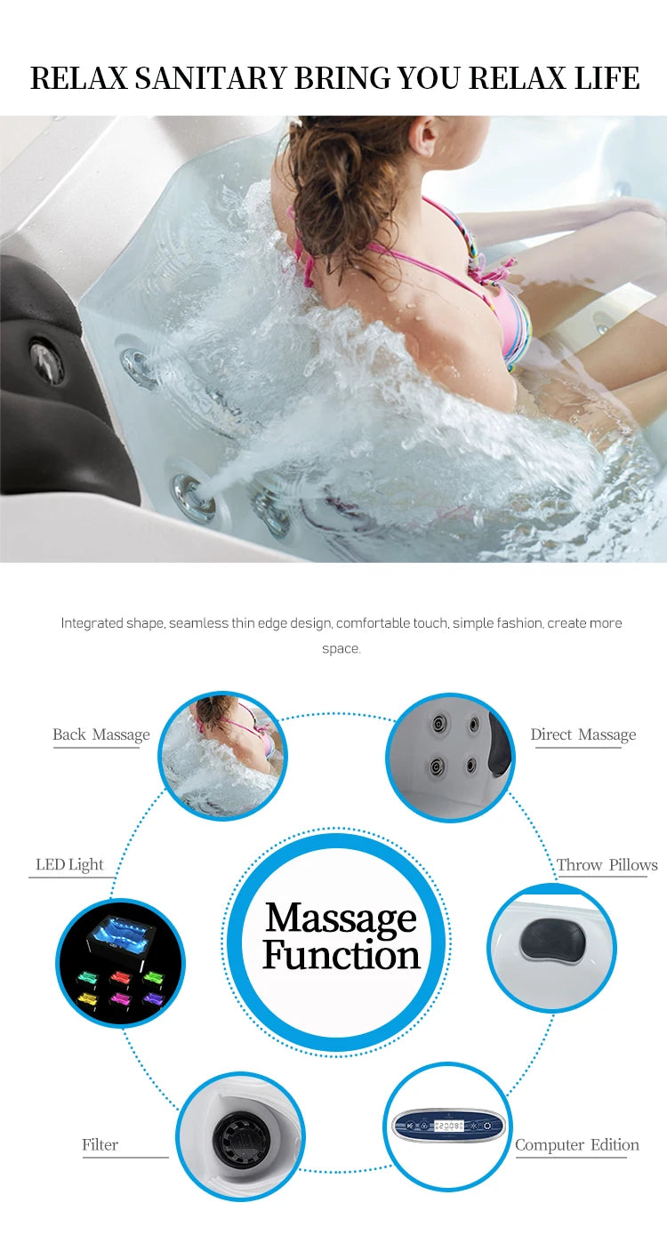 Whirlpool-Spa zu verkaufen Günstiger Preis 3 Personen Outdoor-Jacuzzi Sexy Hydromassage Balboa Whirlpool Luxuriöse Acryl-Badewannen