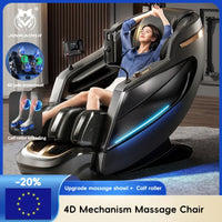 4D Mechanismus Massagesessel Tiefe Thai-Dehnung LCD Touchscreen Wadenrolle Airbag Kompression Kneten Schwerelosigkeit Entspannung
