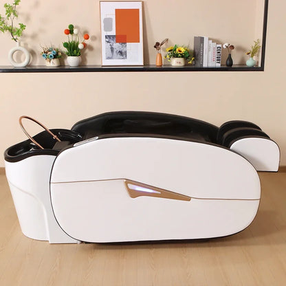 Fabrik Salon Möbel Friseurladen Elektrisches Massagebett Japanisches Kopf-Spa-Bett Wasserzirkulation Automatisches Massage-Shampoo-Bett