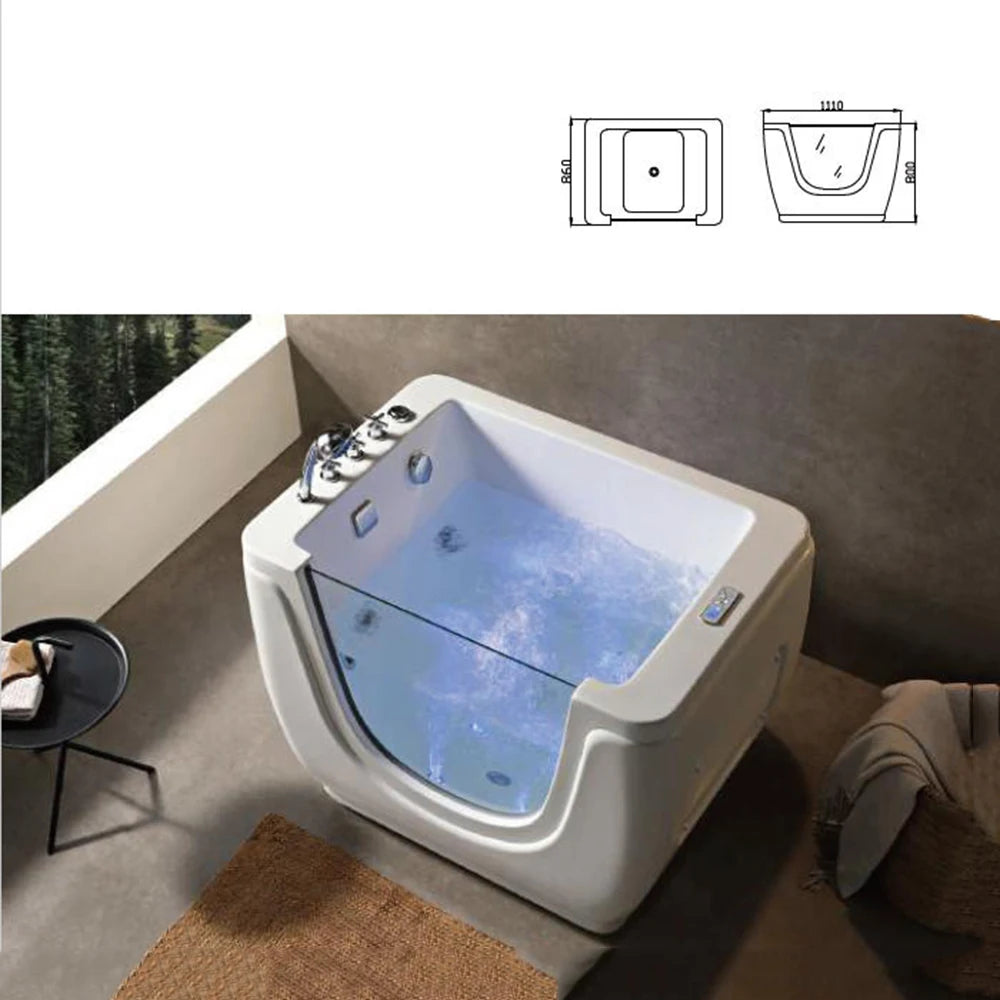 1100X850X850mm Infant Baby Portable Spa Acrylic Hydromassage Whirlpool Kids Children Bathtub NS807A