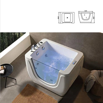 1100X850X850mm Infant Baby Portable Spa Acrylic Hydromassage Whirlpool Kids Children Bathtub NS807A