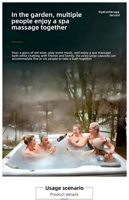 Outdoor Jacuzzi SPA Whirlpool Badewanne Große Acryl-Massagebadewanne Intelligenter beheizter thermostatischer Pool für Villa Hotel Resort Homestay Möbel