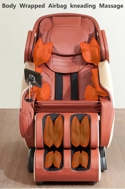 Elektrischer Ganzkörper-Airbag-Massagesessel Zero Gravity Hifi-Musik Entspannender Massagesessel Kneten Multifunktional Gemütlich