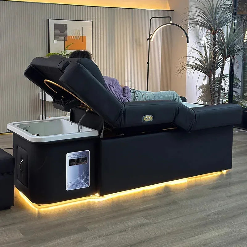 Modern Beauty Salon Back Lift Hair Washing Massage Head Spa Foot Pedicure Shampoo Bed