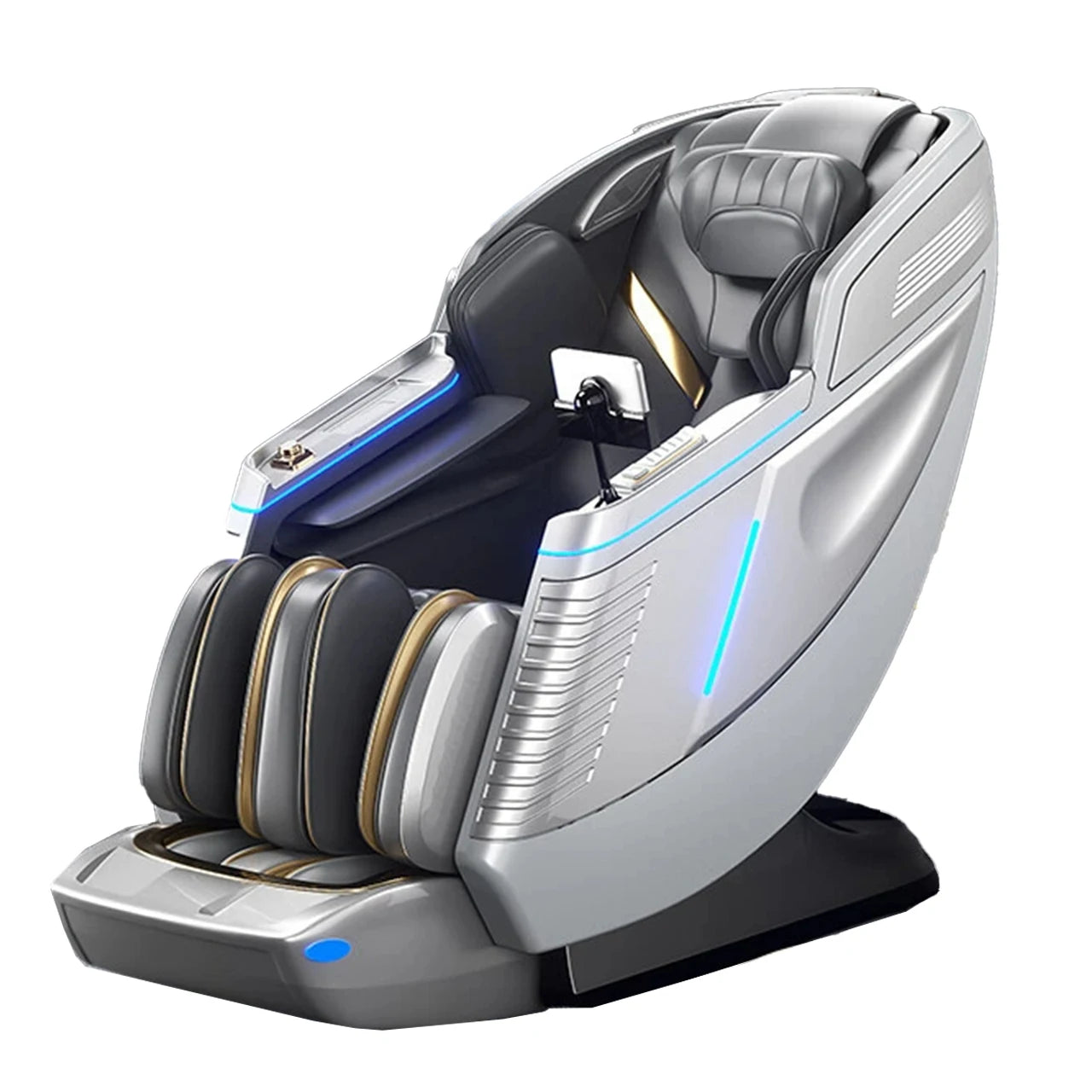 Neuer Dual Core Massagesessel 2025 Fortschrittlicher 4D Zero Gravity Body Scan Ganzkörper-Airbag Shiatsu Rücken- und Fußrollen-Liegesessel für Zuhause