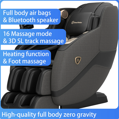 Massage 4D Vollautomatisches Ganzkörpermassagegerät Klappsessel mit Schwerelosigkeitsfunktion Massagesessel mit Schwerelosigkeitsfunktion