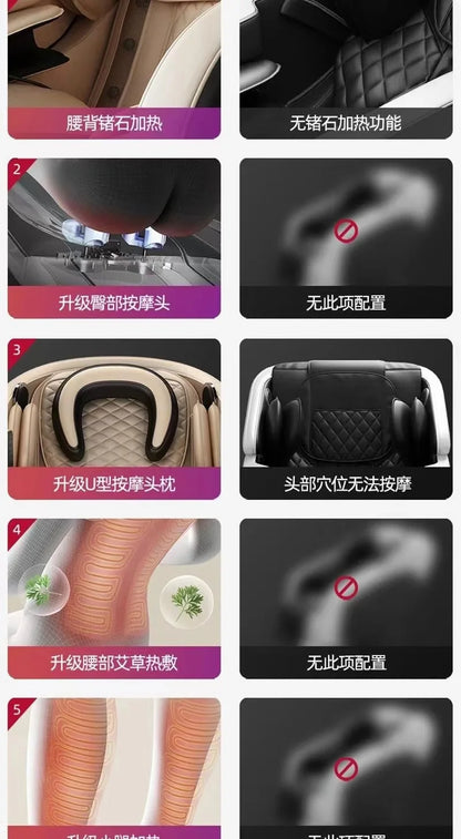 Massagesessel TKT Home Ganzkörper-Massagegerät mit Schwerelosigkeitsfunktion Massage-Sofa Geschenk