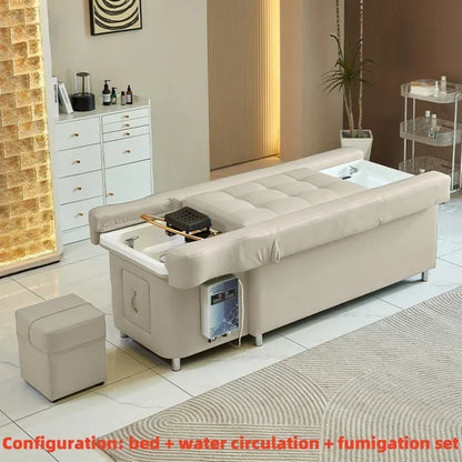 Multifunctional Salon Back Lifting Foot Massage Bed Shampoo Chair Pedicure Head Spa Bed Shampoo Bed