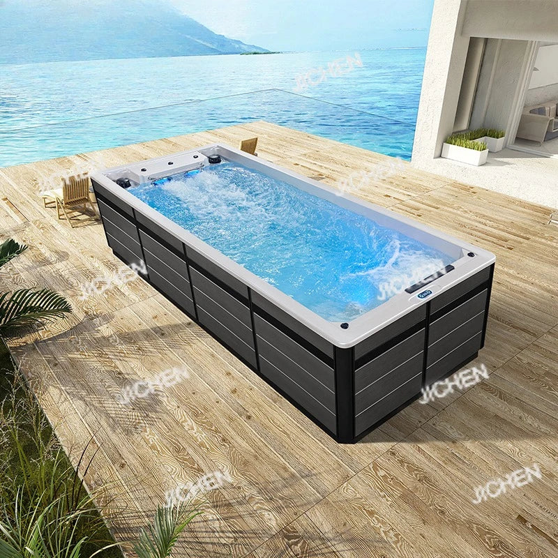 DepositLuxury Swimming Spa Jacuzzi Outdoor Spa Pool Endless Acrylic Pool