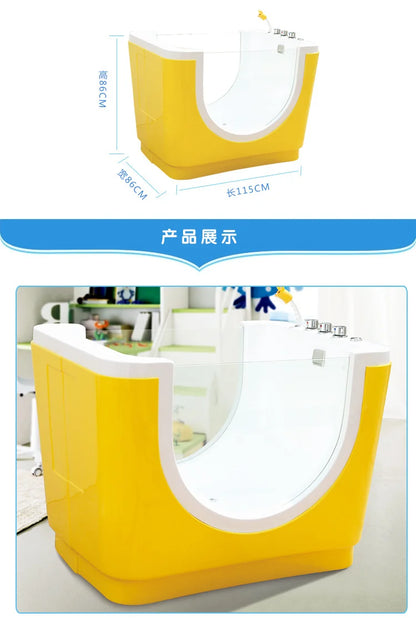 Environment-friendly Colorful Acrylic whirlpool Kid Baby Spa Baby Massage Freestanding Bathtub Children Bath Tub