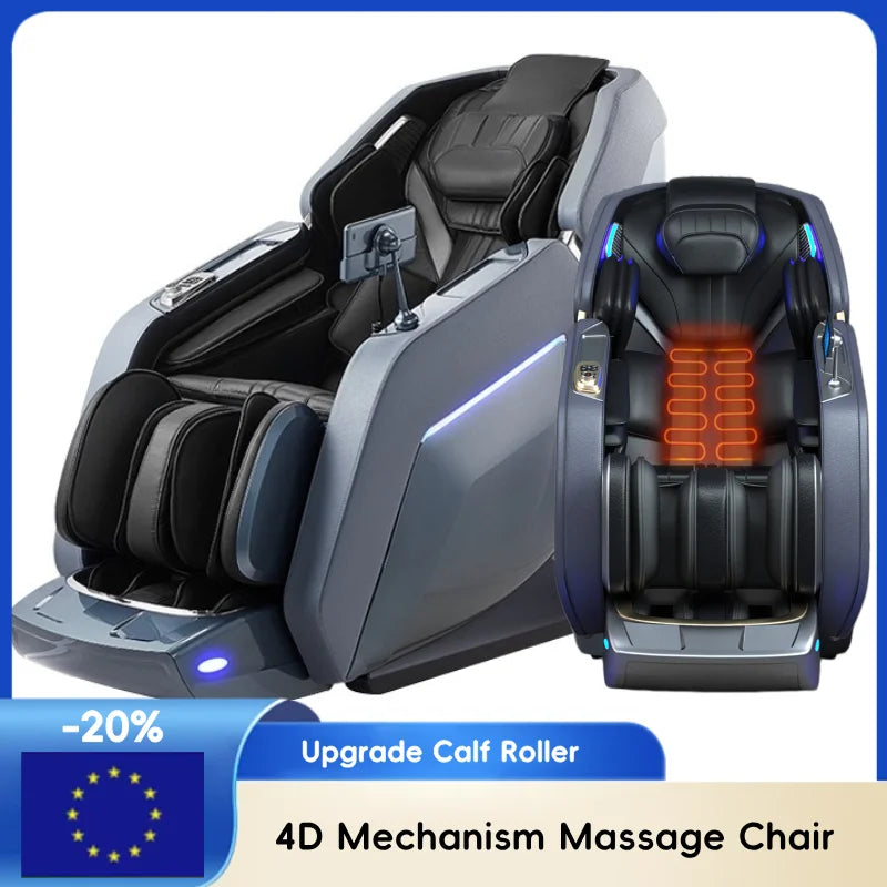 Luxury Zero Gravity Massage Chair Intelligent Home Heating Recline Full Body Airbag Shiatsu Knead Multifunctional Leisure Sofa