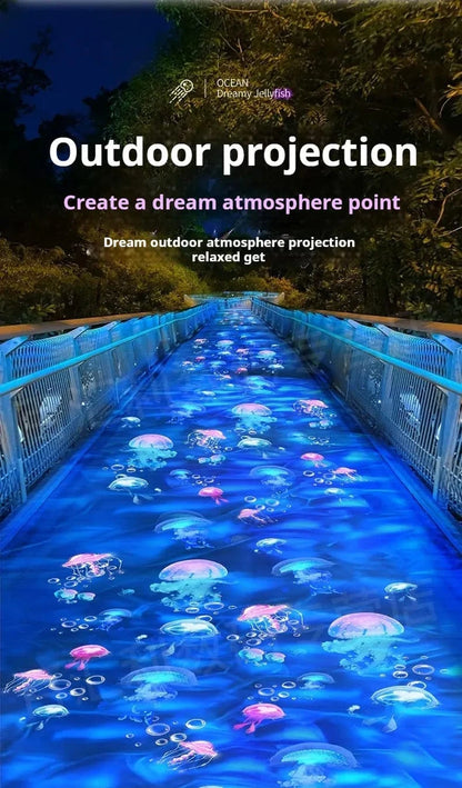 Ocean World Projection Spotlight – Dynamic Water Ripple &amp; Jellyfish Landscape Light