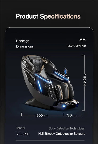 Hot Sell 4D 3D Zero-Gravity-Stuhl Dual Core Massager Ganzkörpermassagegerät Luxus-SL-Track-Massagesessel Fabrik