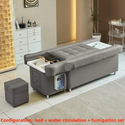 2025 Multifunctional Living Room Bed - Backrest Lift Foot Massage Shampoo Chair Function Comfortable Home Salon Furniture