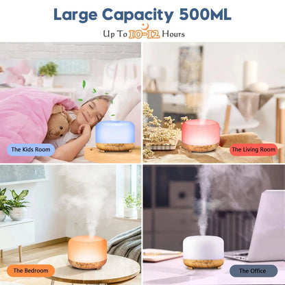 500ML Essential Oil Diffuser & Humidifier – Ultrasonic Diffuser with Auto Shut-Off