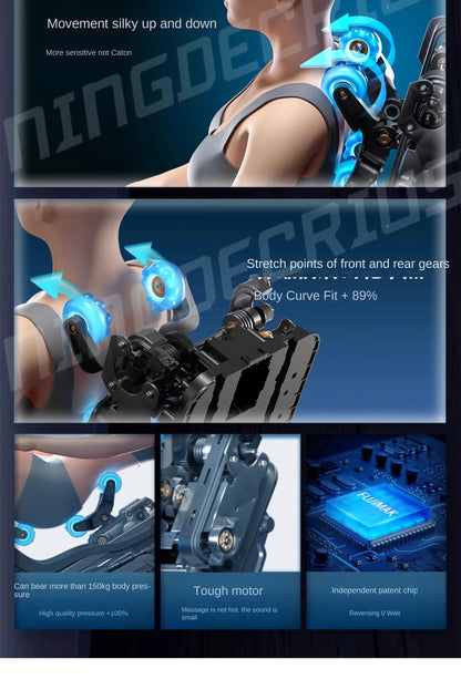 Luxury 4D SL Track 3D Zero Gravity Massage Chair Modern High End Electric Dual Core Zero Gravity Full Body  Massage Chair