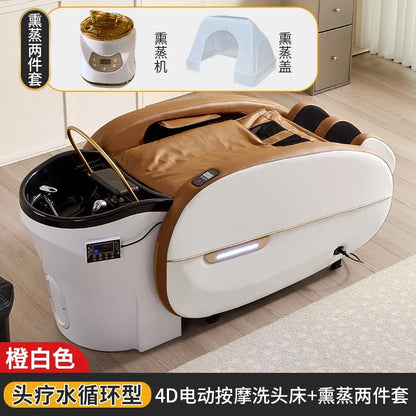 LMM Elektrisches Massage-Shampoo-Bett Schönheitssalon Spezielles Friseursalon Smart Head Therapy Wasserzirkulationsbett