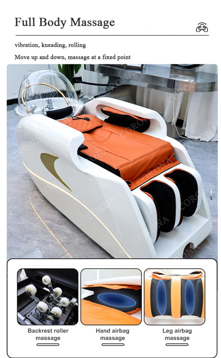 Elektrisches Massage-Liege-Wasserzirkulations-Kopf-Spa-Massagebett für Friseursalon