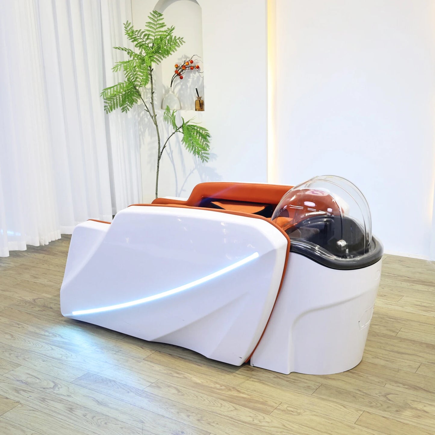 High-End elektrisches Massage-Haarwaschbecken Premium-Saloneinrichtung für professionelle Friseurdienstleistungen in gehobenen Regionen