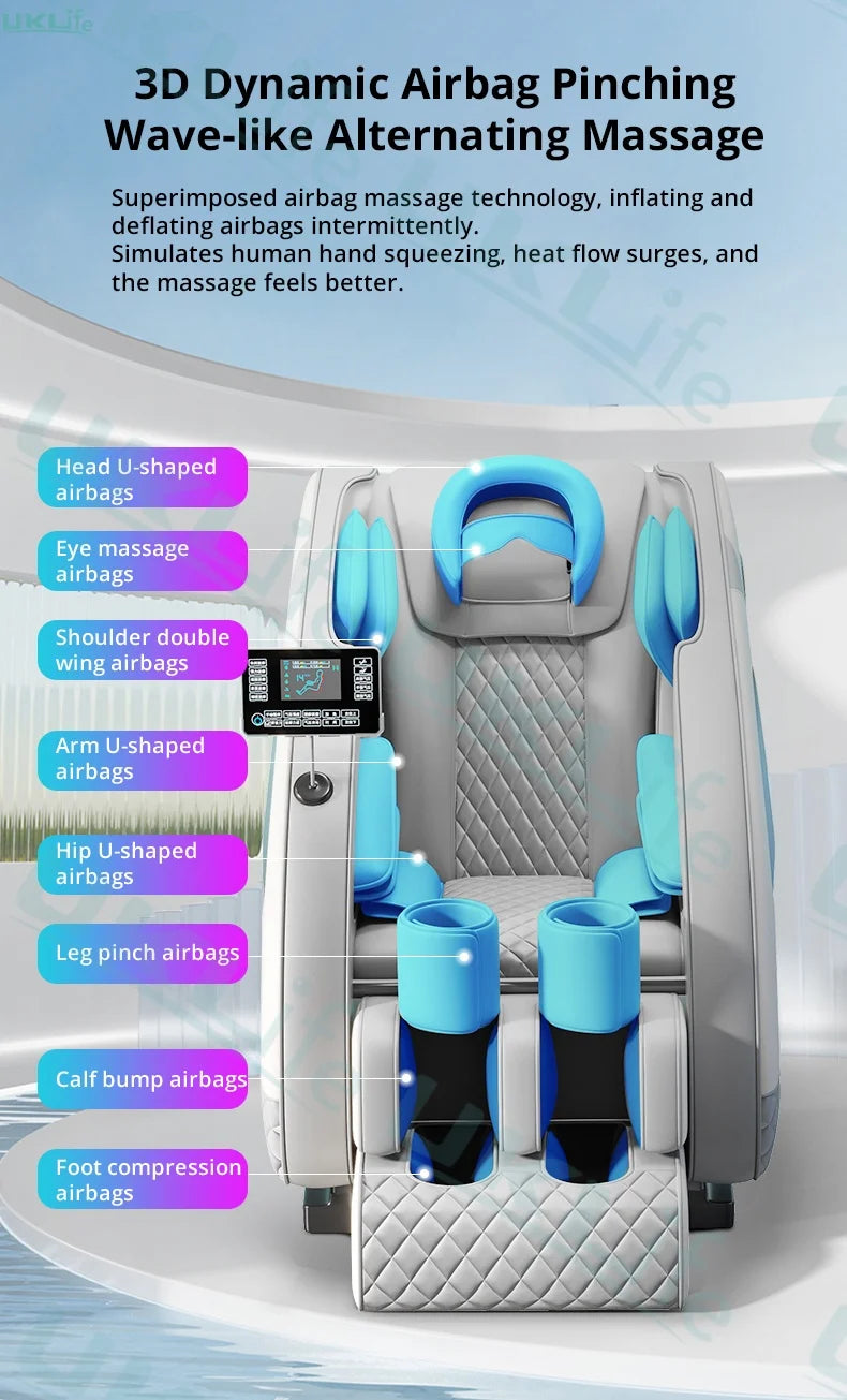 Three Year Warranty Home 4D Heating Massage Chairs Multifunctional Full Body Air Bag Wrapped Zero Gravity 3D Massage Office Sofa