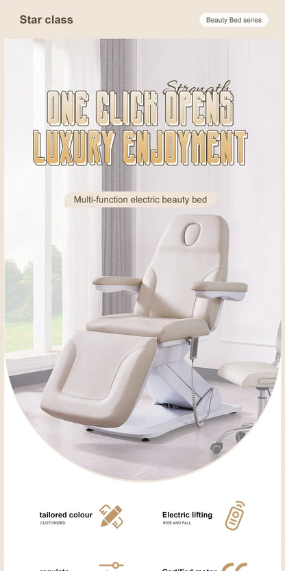 Electric Beauty Spa Bed for Massage Facial Lash Work Salon Furniture