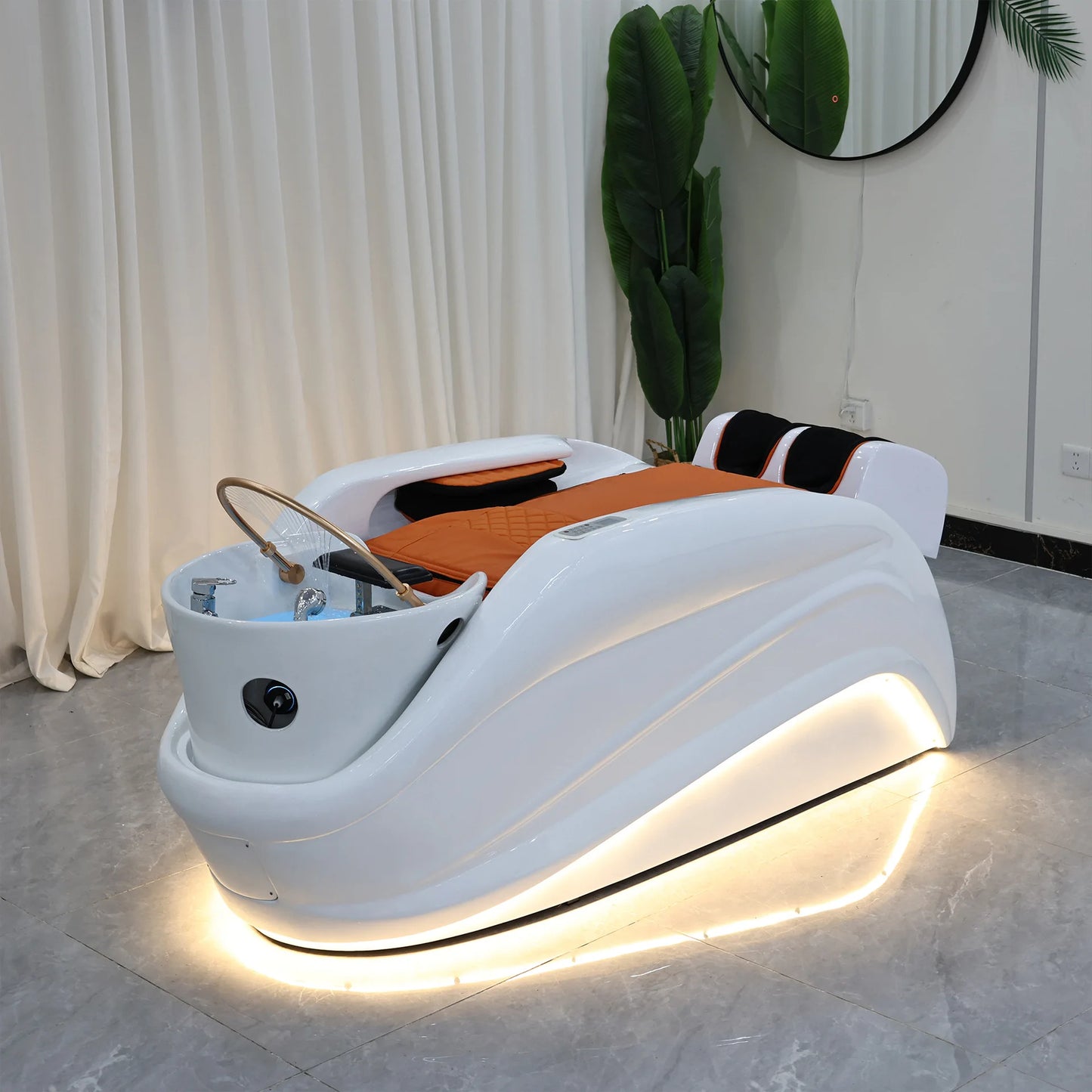 Electric massage shampoo bed hair salon face wash with beauty fumigation water circulation
