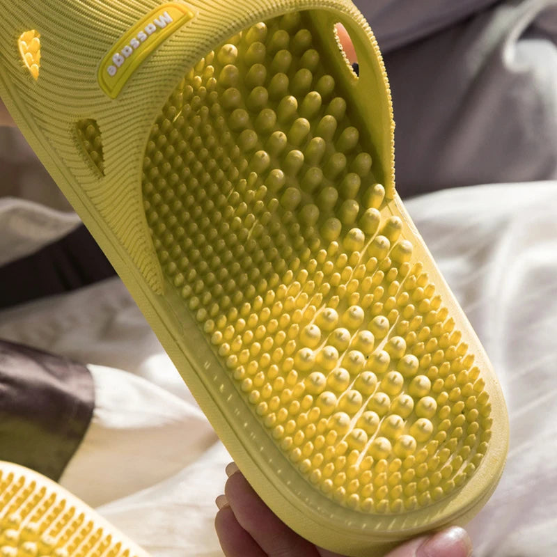 Herren-Badeschuhe aus PVC, Massage, rutschfest, einfarbig, bequem, strapazierfähig, Kühles Pool-Design