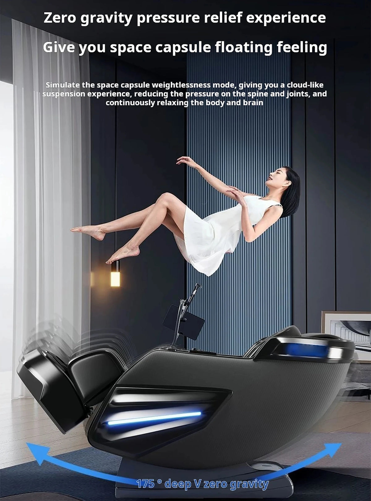 Smart 4d Massage Chair Full-body Zero Gravity Luxury Shiatsu Biration Heating Relax Muscle Relief Pain Massage Chair