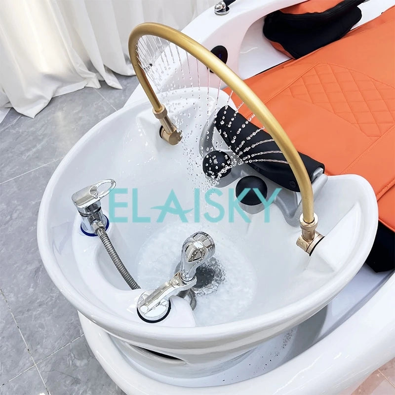Hair Salon Bed Multi Functional Luxurious Full Body Shampoo Bed Automatic Space Capsule Intelligent Electric Massage Bed Chairs