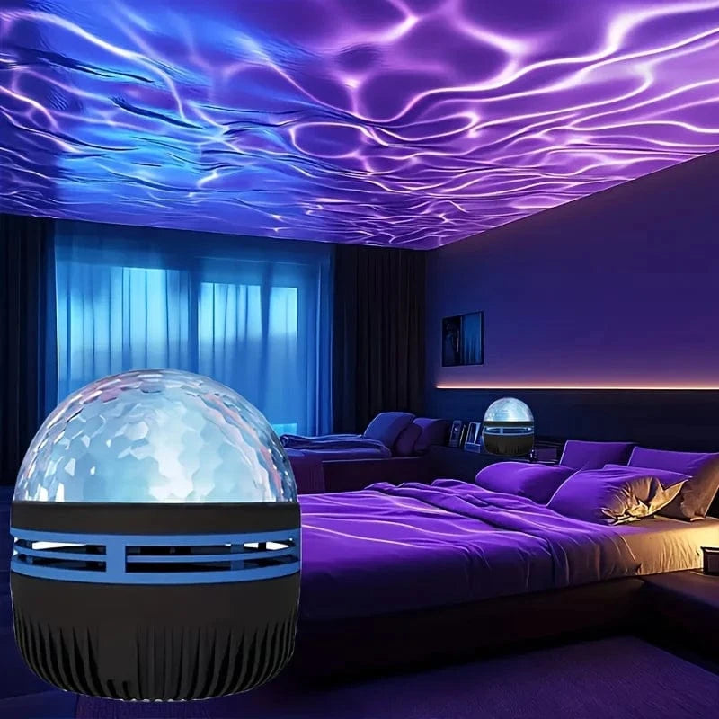 USB Powered Water Wave Effect Projector – 7 Color Modes, Ambient Night Light