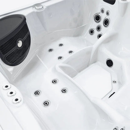 Luxuriöser beheizter Outdoor-Whirlpool 2,1 x 2,1 x 0,9 m für 5 Personen gleichzeitig, geeignet für Terrassen und Hotels FOB