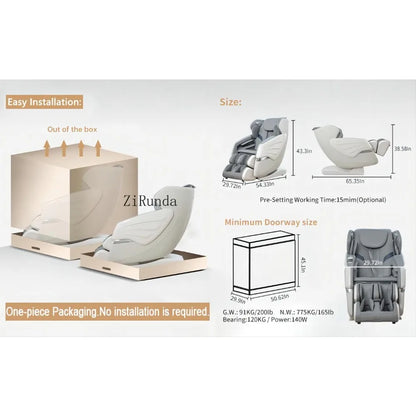New Update GR8686 Massage Chairs with AI Voice, App Control SL Track Zero Gravity Full Body Massage Recliner Gray