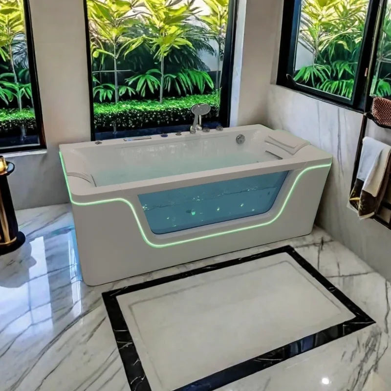 Newest whirlpool Acrylic Massage Jacuzi Bathtub Bath Freestanding Hydromassage  with Waterfall