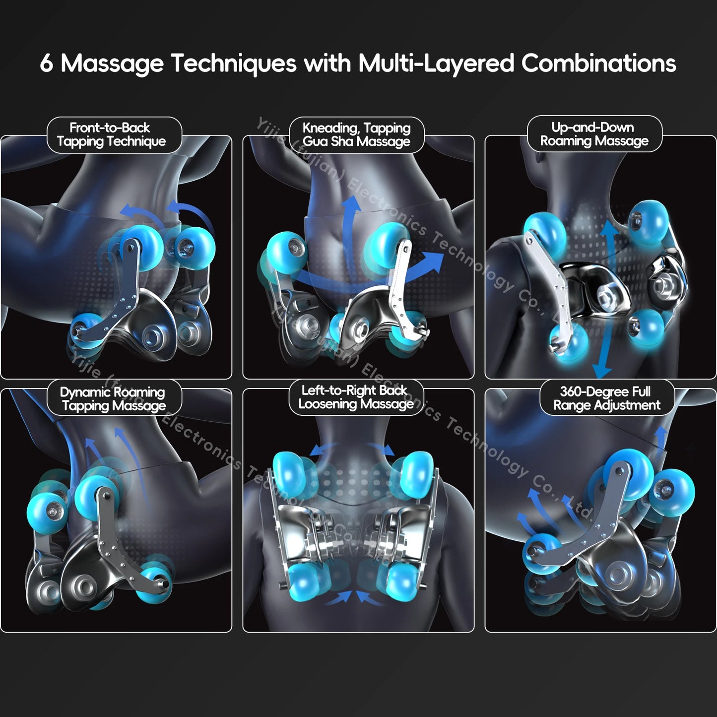Zero Gravity Luxus Shiatsu Ganzkörper-Luftstreckungs-Doppelkern-Massagesessel