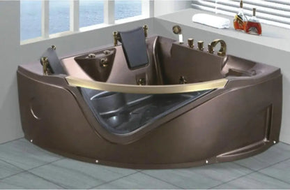 Badezimmerwand-Eck-Whirlpool Badewanne Chromotherapie Indoor Spa Doppel Personen Surf-Massagebadewanne