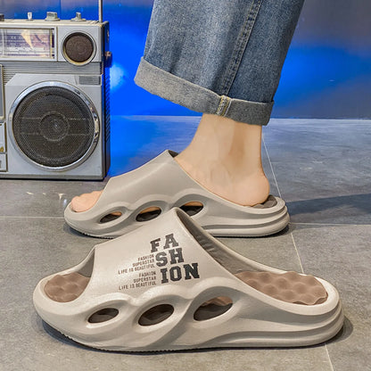 Herren-Mode-Massage-Slipper, Indoor/Outdoor-Sandalen, Strand-Flip-Flops, dicke Sohle, Herren-Slides, Sommer-rutschfeste Herren-Dusch-Slipper